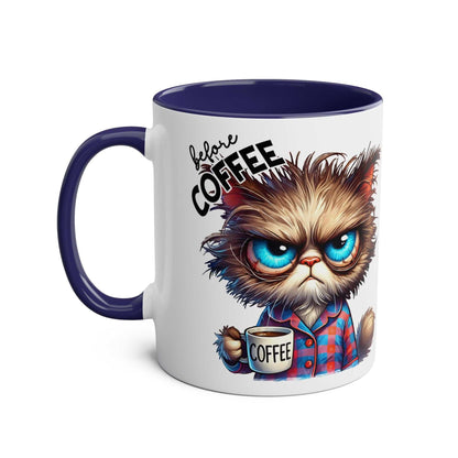 Fun Sarcastic Coffee Mug with humorous cat design and sassy quote