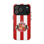 Sunderland FC MagSafe iPhone case in red and white with official-inspired crest and dual-layer protection