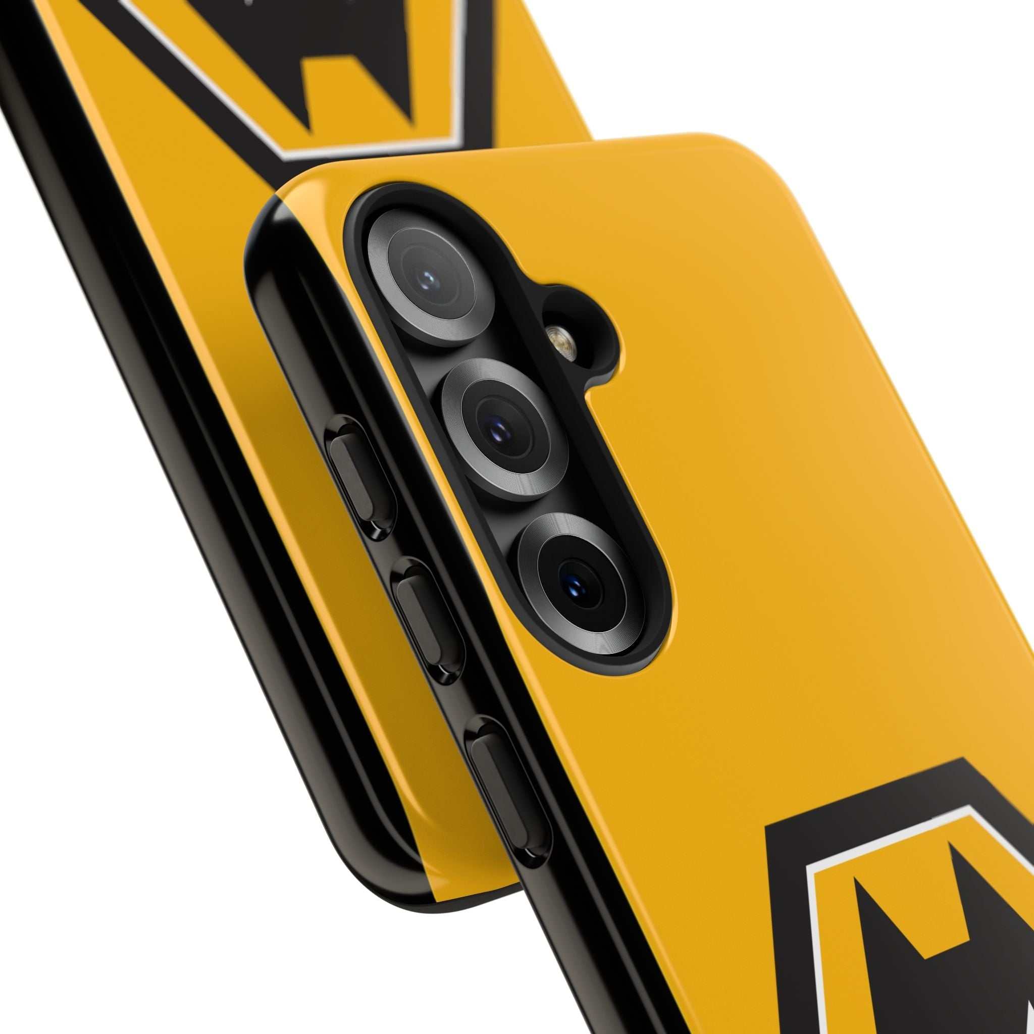 Wolves FC Magnetic Samsung Case with gold and black colors and shock-absorbing dual-layer protection