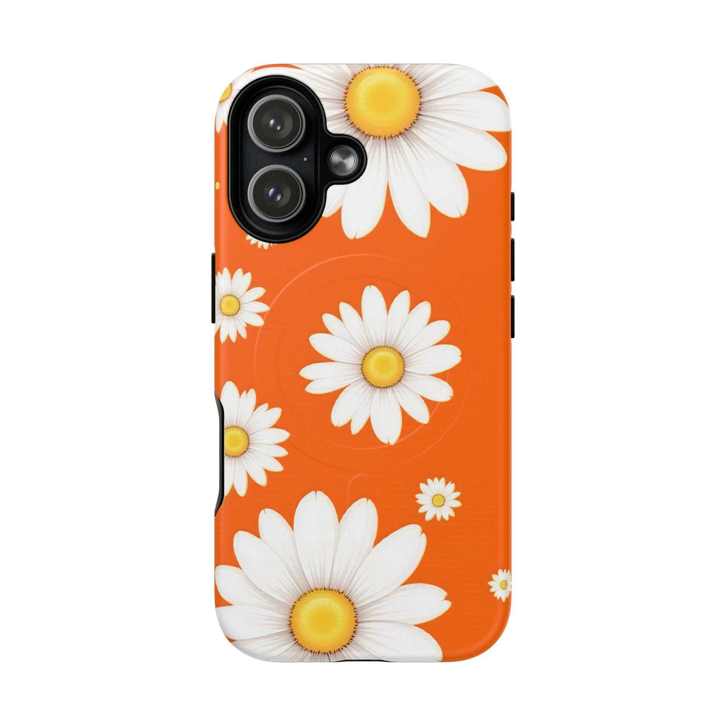 Orange Daisy Design iPhone Magsafe Phone Case