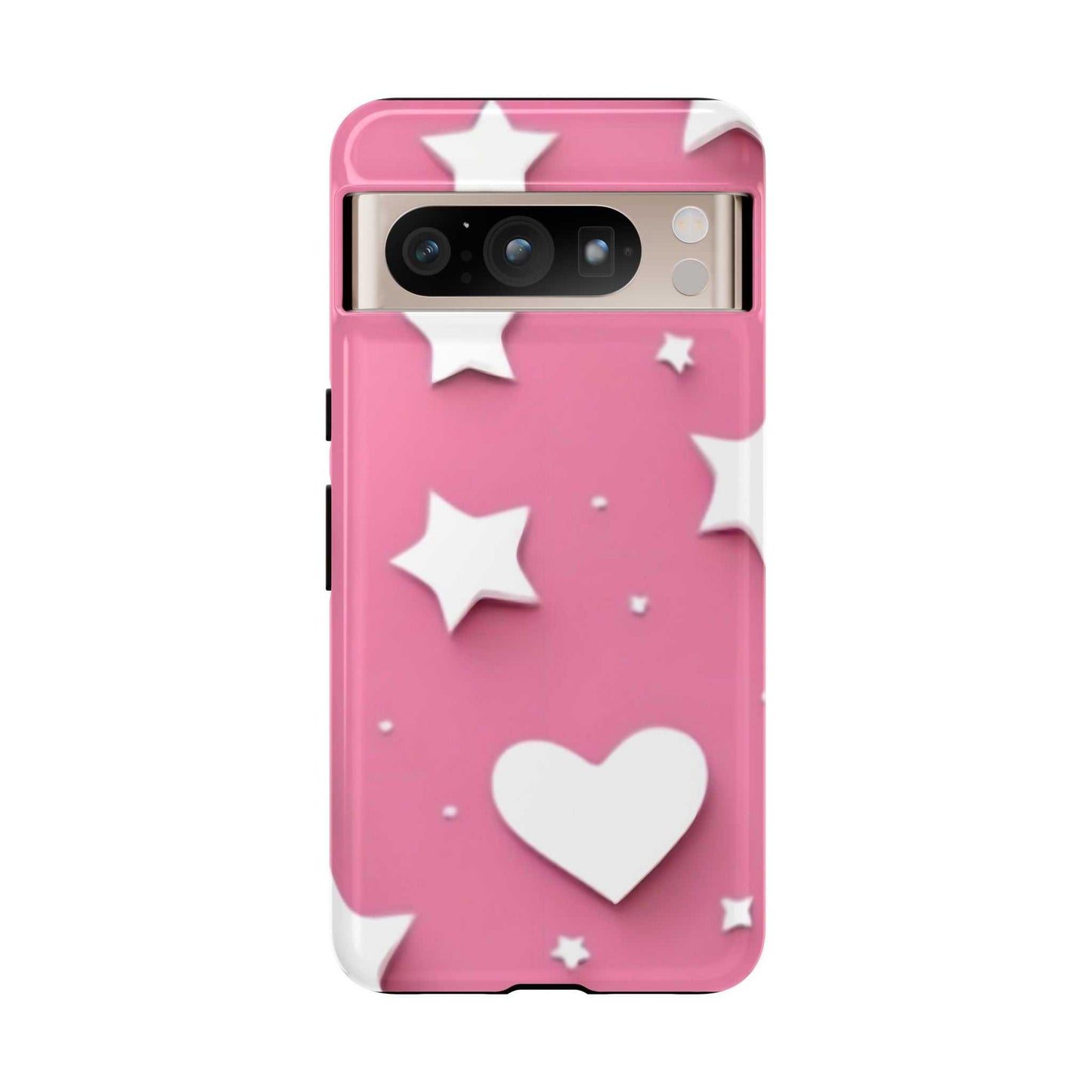 cute Hearts and stars Google Pixel Phone Case Designed By Littlebitz 