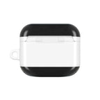 Fulham FC AirPods protective case in black and white with club crest, shock-resistant and wireless charging compatible