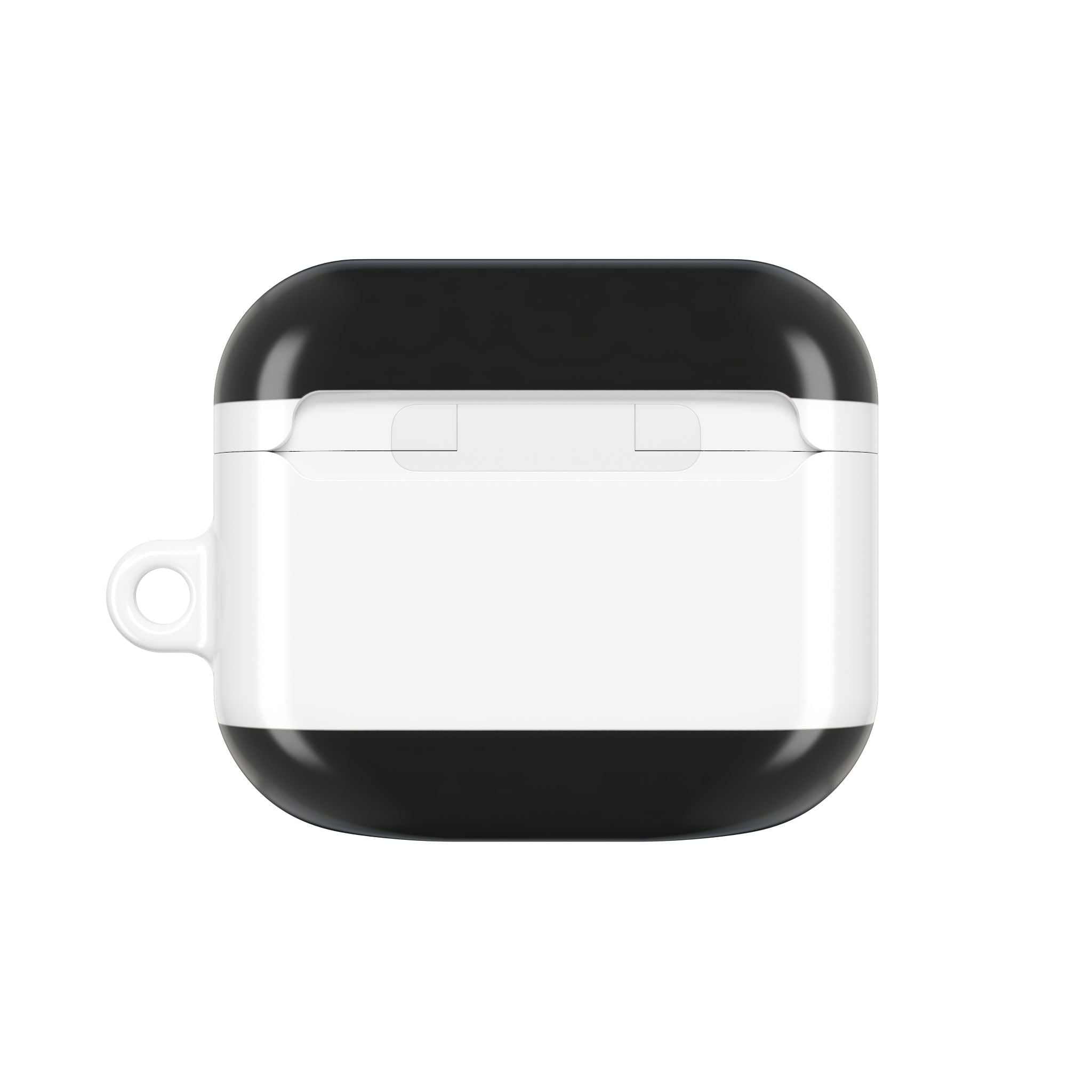 Fulham FC AirPods protective case in black and white with club crest, shock-resistant and wireless charging compatible