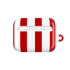 Sunderland FC AirPods protective case with red and white stripes, shock-resistant and wireless charging compatible