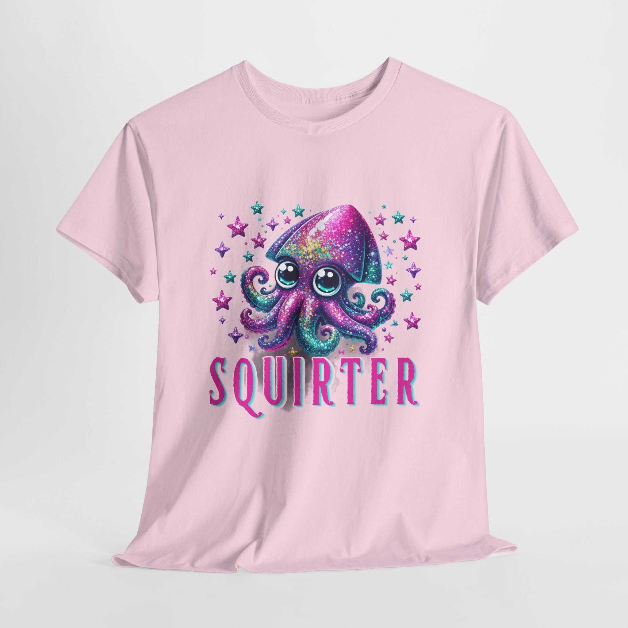 Squirter Fun Squid T-Shirt with cheeky squid design on soft cotton fabric