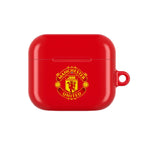 Red Manchester Utd FC AirPods protective case with club crest and glossy finish