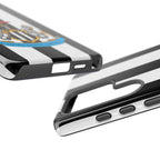 Newcastle United Magnetic Samsung phone case with black and white design and dual-layer protection