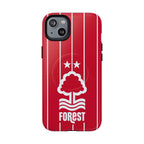 Nottingham Forest Magsafe iPhone Case with red design and club-inspired crest, protective dual-layer MagSafe compatible cover
