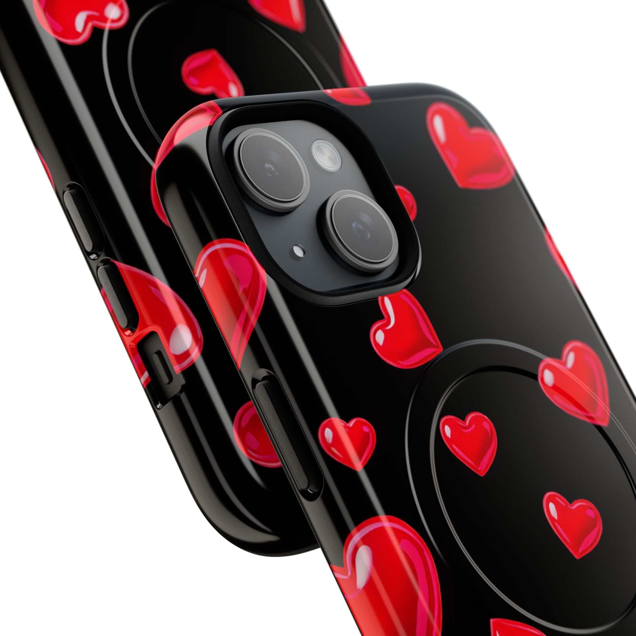 Black Hearts iPhone Magsafe Phone Case