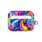 Vibrant Colour Splash hard shell AirPods/Pro case with bright swirling colors and glossy finish