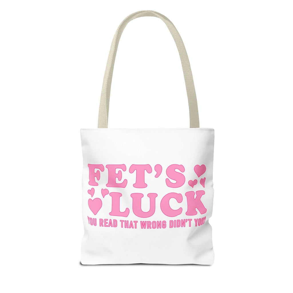 Pink Heart Tote Bag with cheeky design and durable spun polyester fabric