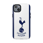 Tottenham FC MagSafe iPhone case with navy and white colors, official-inspired crest, dual layers, and shock-absorbing TPU for protection