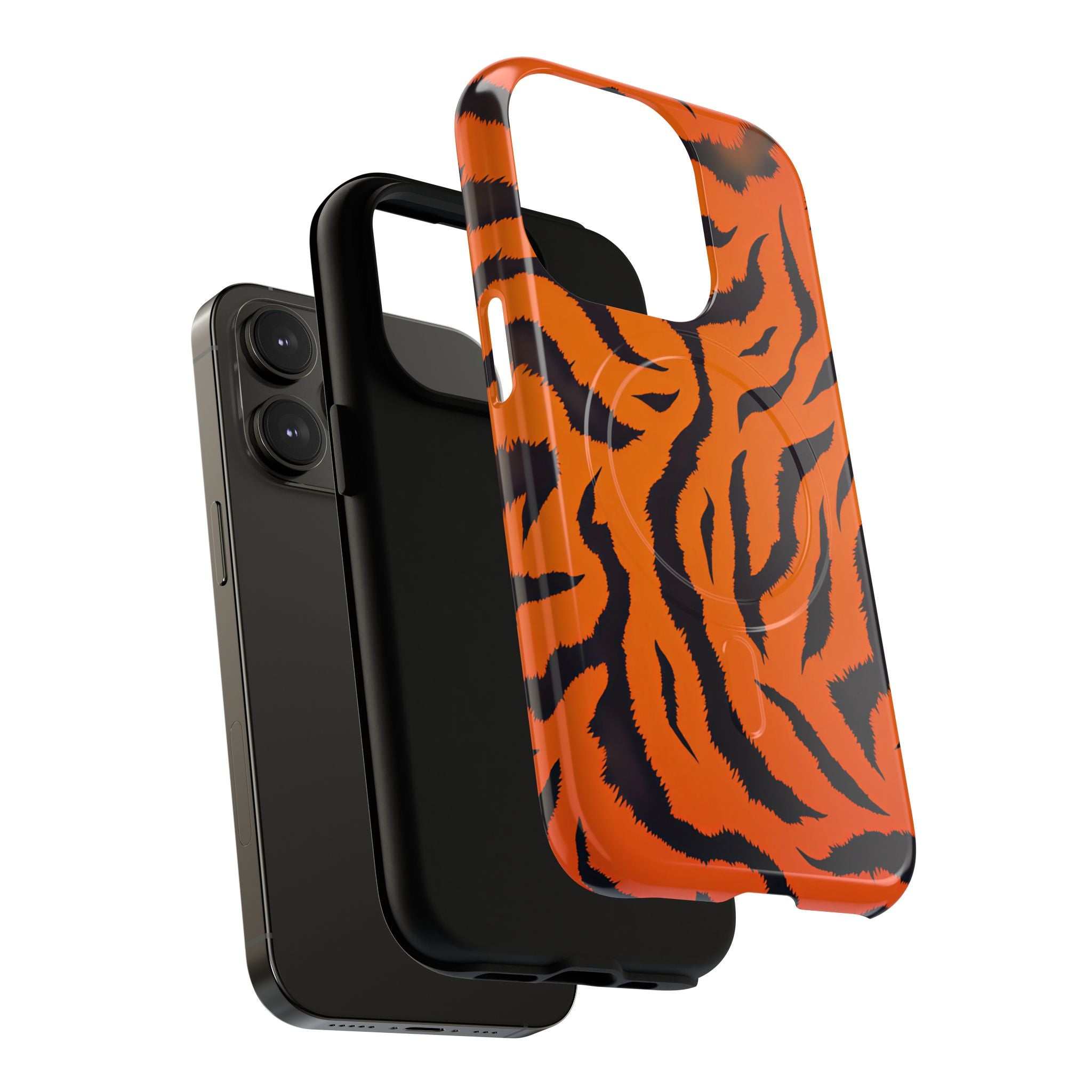 Orange Tiger Print iPhone Magsafe Phone Case