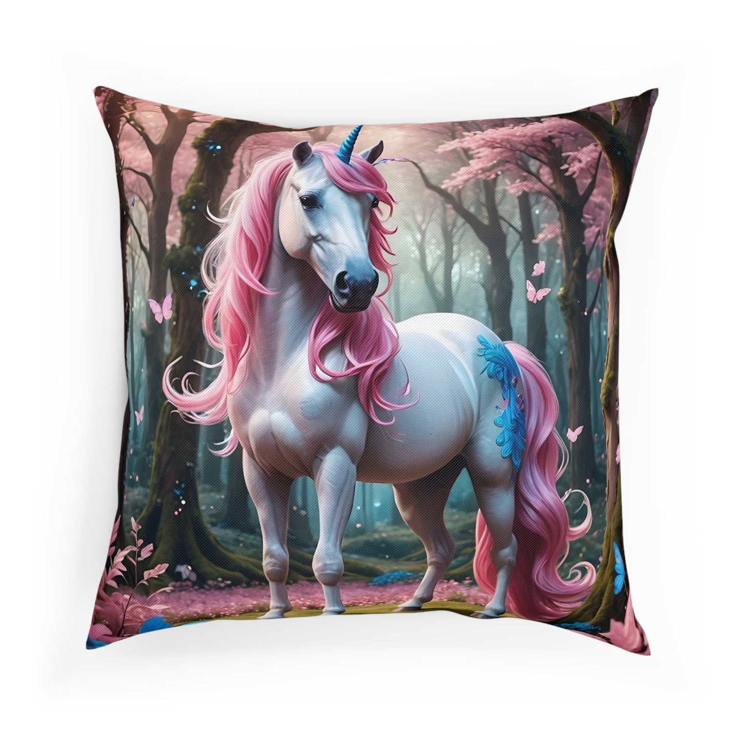 Gorgeous Unicorn Cotton Drill Square Cushion