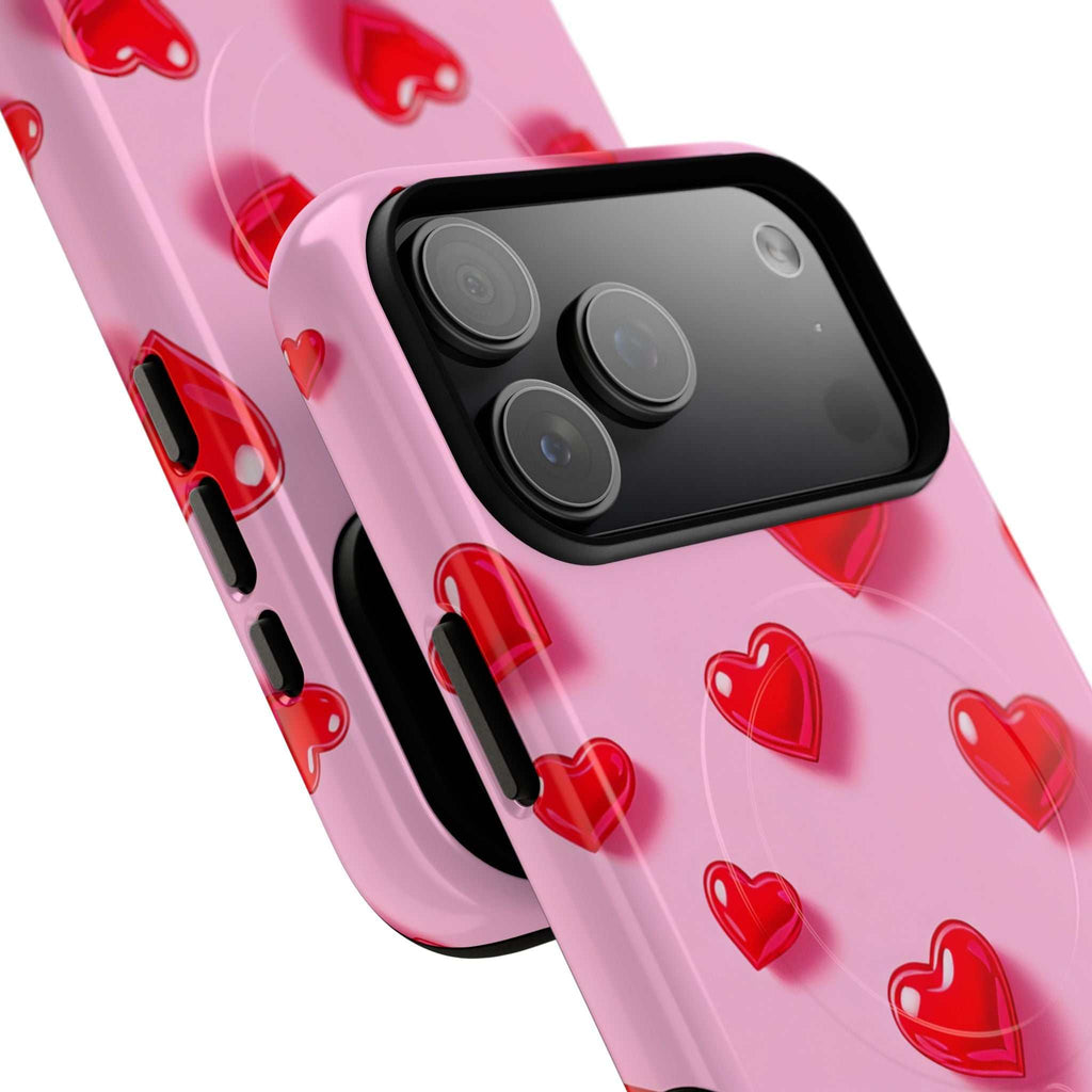 Pink Hearts iPhone Magsafe Phone Case