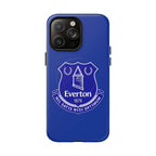 Everton Fc Magsafe iPhone Case in royal blue with club crest, dual-layer protection, and MagSafe compatibility