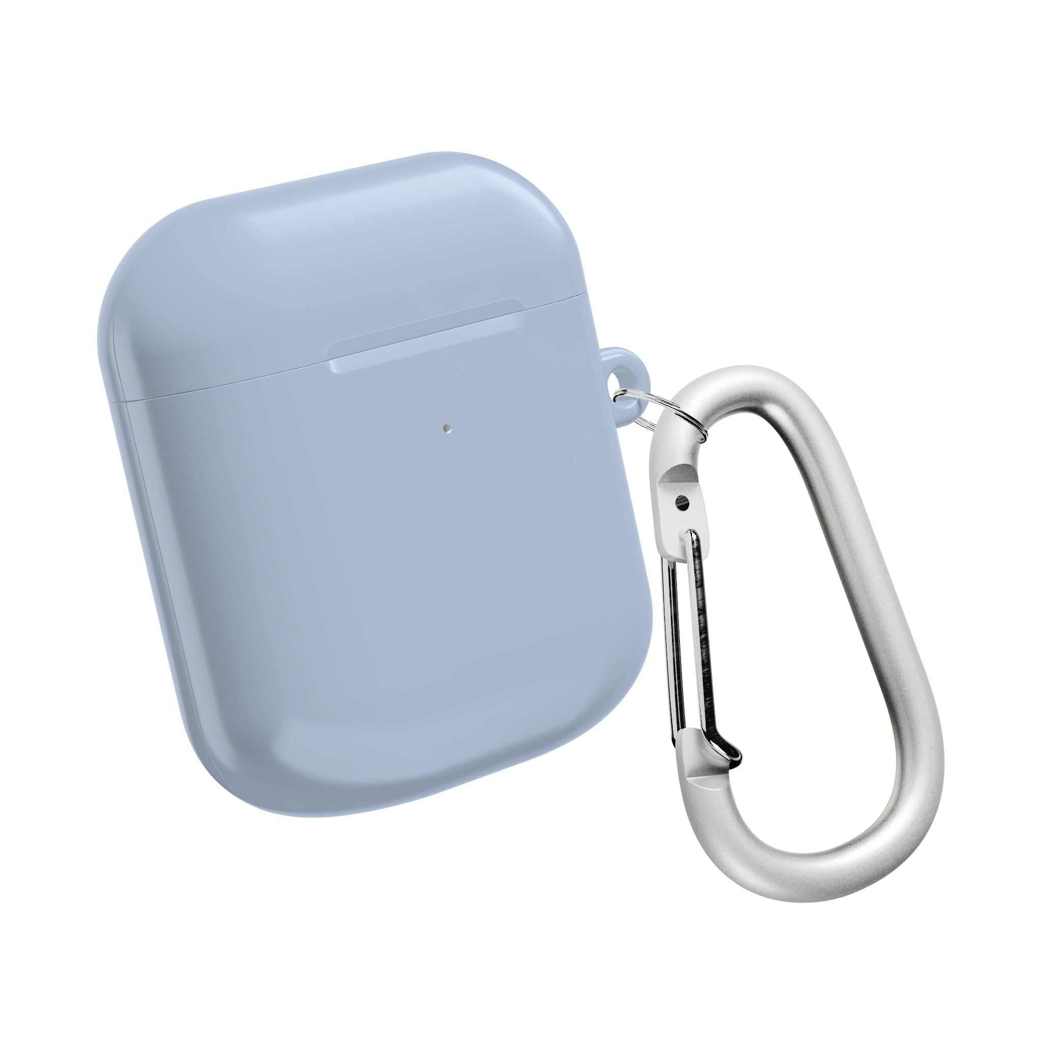 Misty Blue AirPods/Pro Protective Case with hard shell and carabiner clip