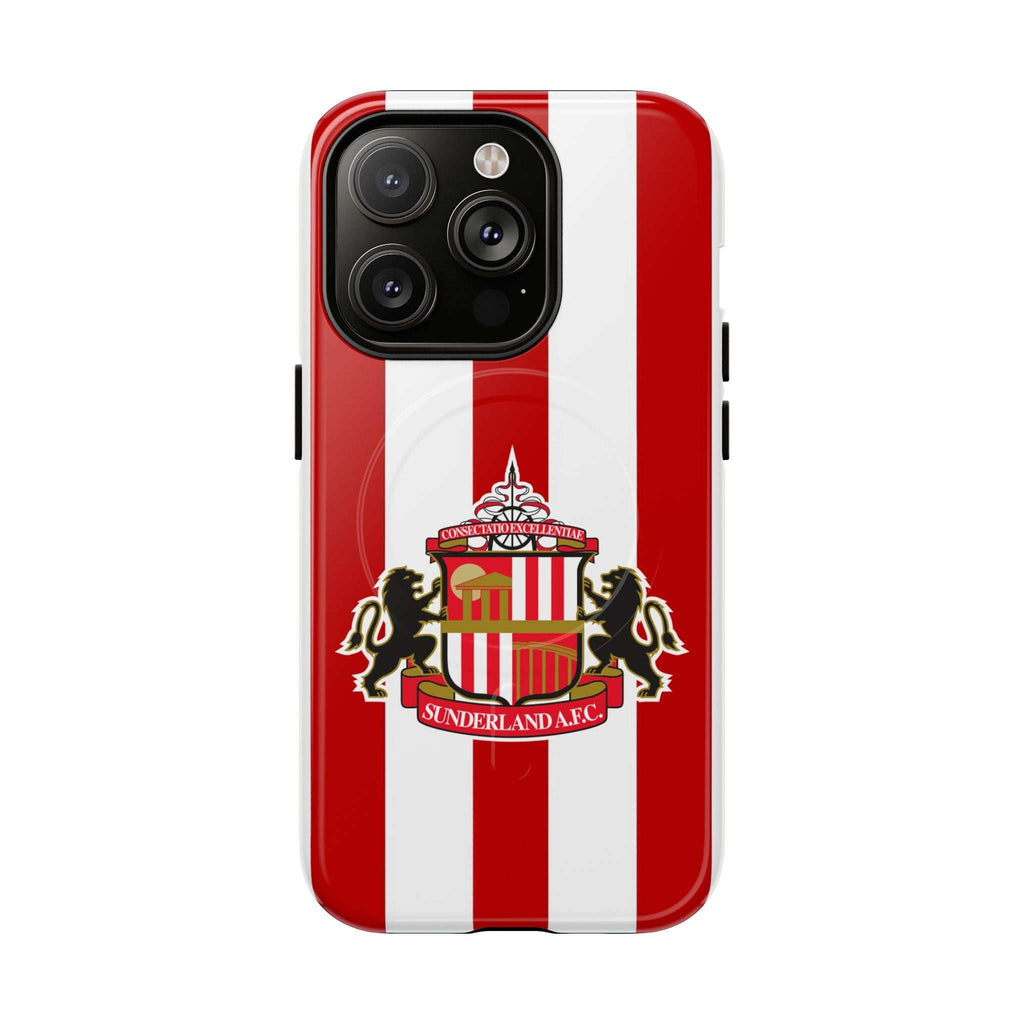 Sunderland FC MagSafe iPhone case with red and white colors and official-inspired crest