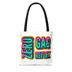 Zero Gag Reflex Tote Bag with cheeky design, durable spun polyester, multiple sizes and handle color options