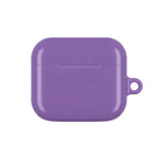 Purple hard shell protective case for AirPods and AirPods Pro with glossy finish and wireless charging compatibility