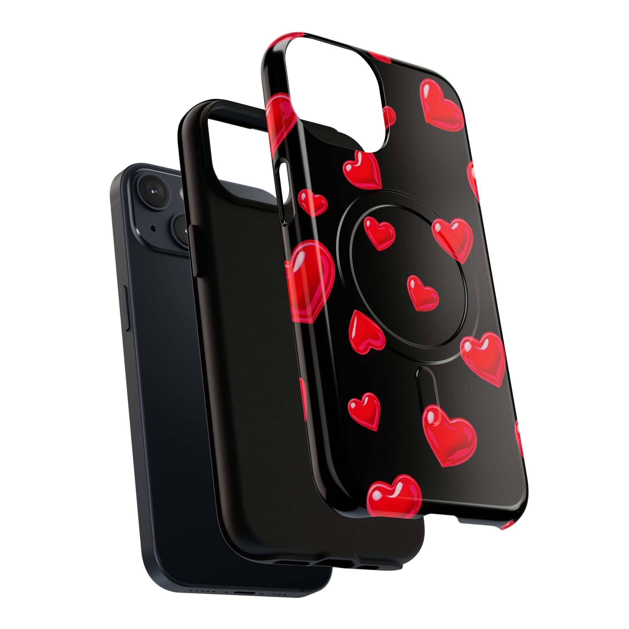 Black Hearts iPhone Magsafe Phone Case