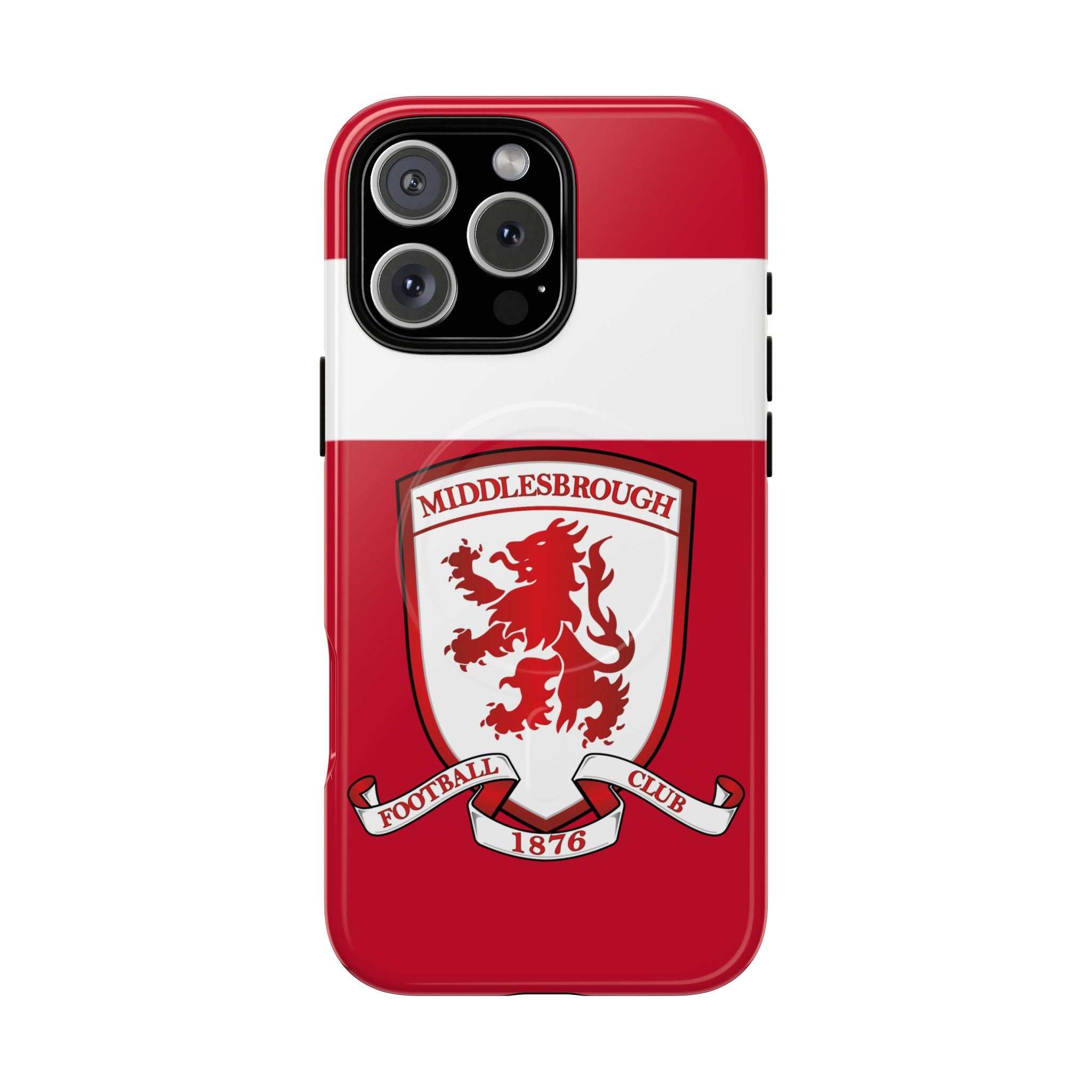 Middlesbrough MagSafe iPhone case with dual-layer protection and club crest design