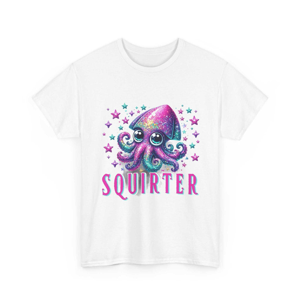 Squirter Fun Squid T-Shirt with cheeky squid design on soft cotton fabric