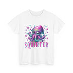 Squirter Fun Squid T-Shirt with cheeky squid design on soft cotton fabric