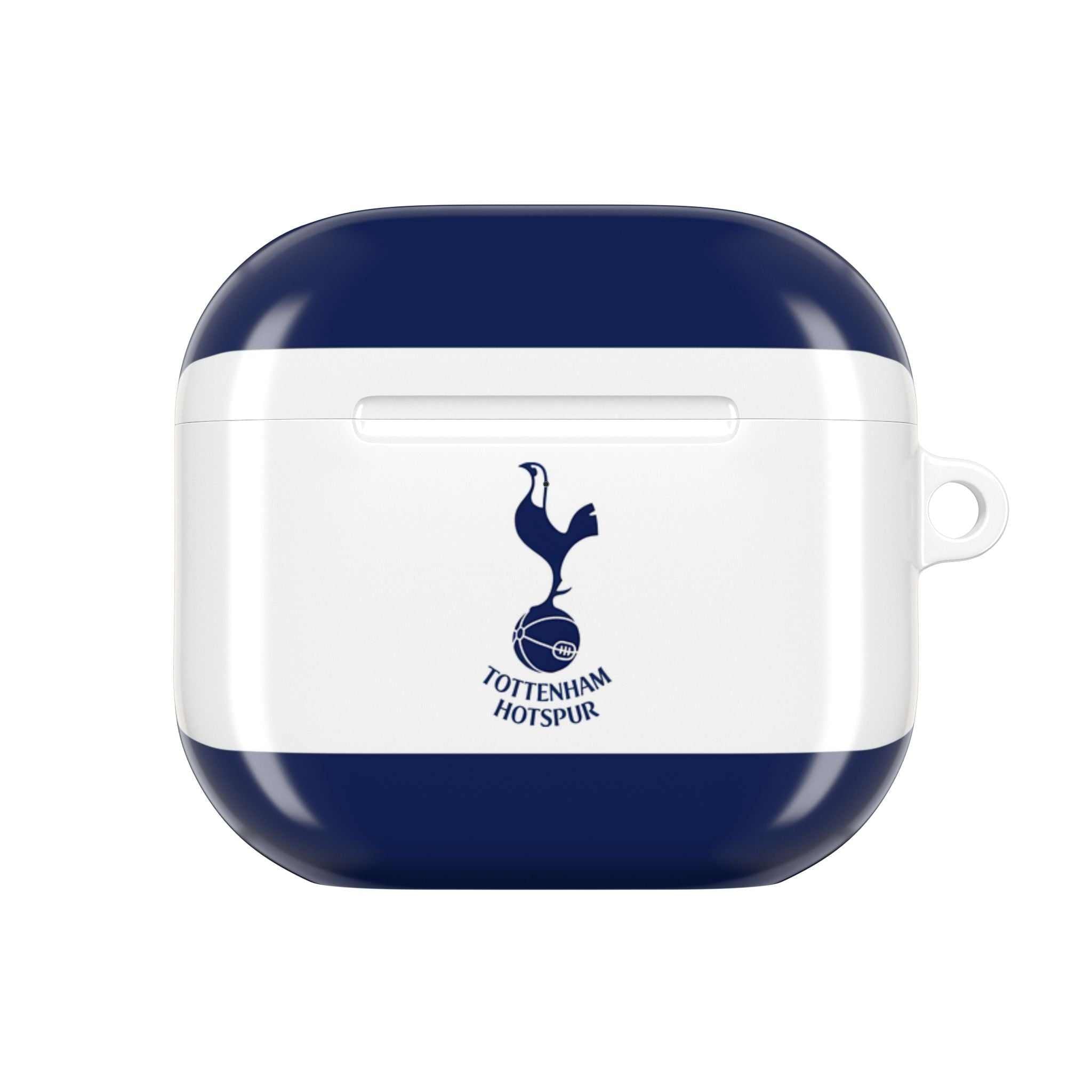 Tottenham FC AirPods protective case with navy and white colors and cockerel crest