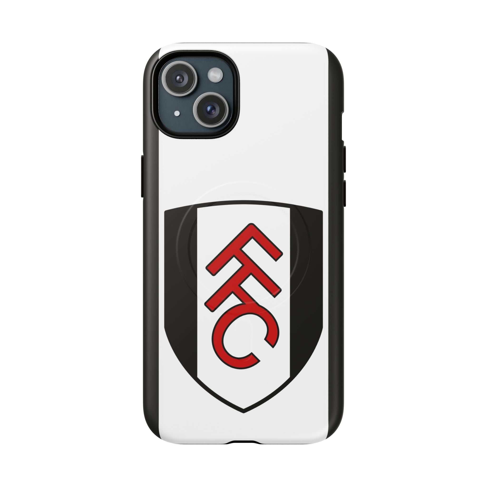 Fulham FC MagSafe iPhone case with club crest and dual-layer protection