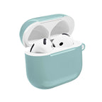 Teal green hard shell protective case for Apple AirPods and AirPods Pro with glossy finish and wireless charging compatibility
