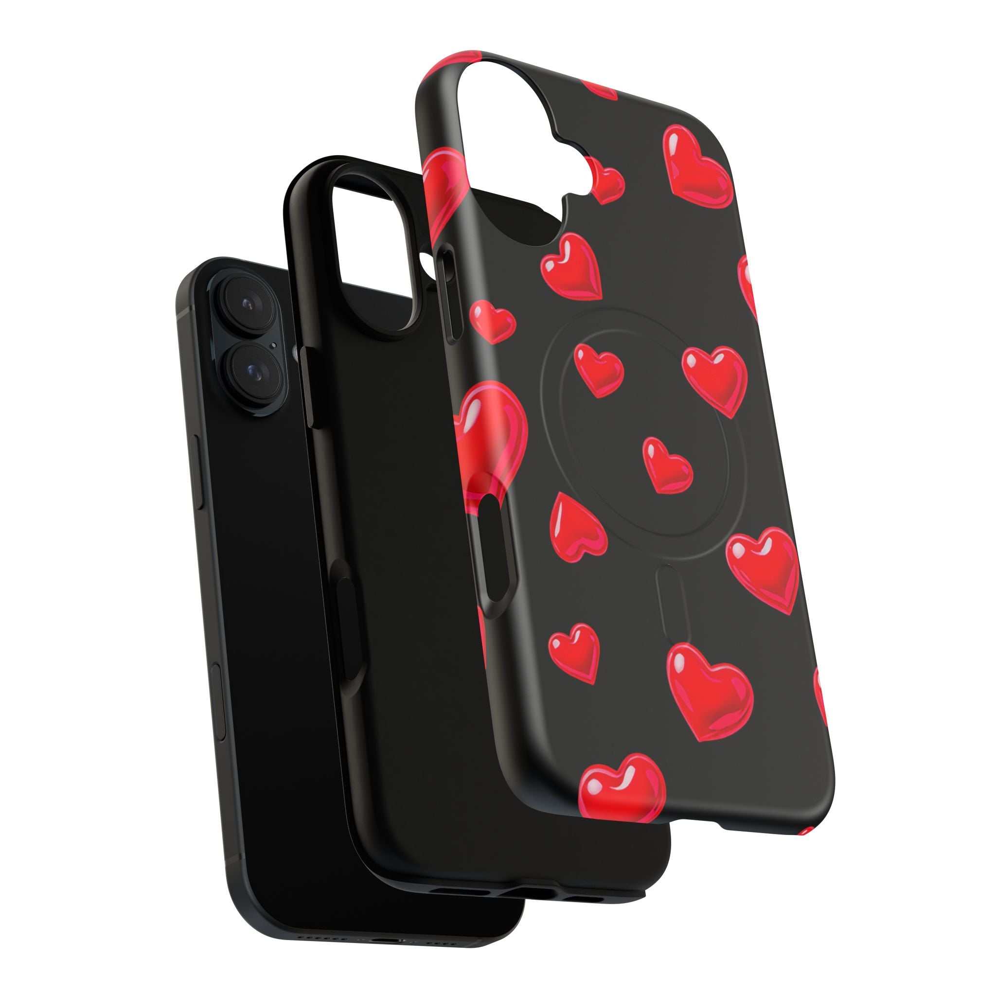 Black Hearts iPhone Magsafe Phone Case