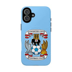 Coventry City Magsafe iPhone Case with club crest and sky blue design, dual-layer protective cover with MagSafe compatibility.
