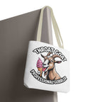 Professional Gobbler Funny Tote Bag with cheeky design, durable polyester, multiple sizes, and handle color options