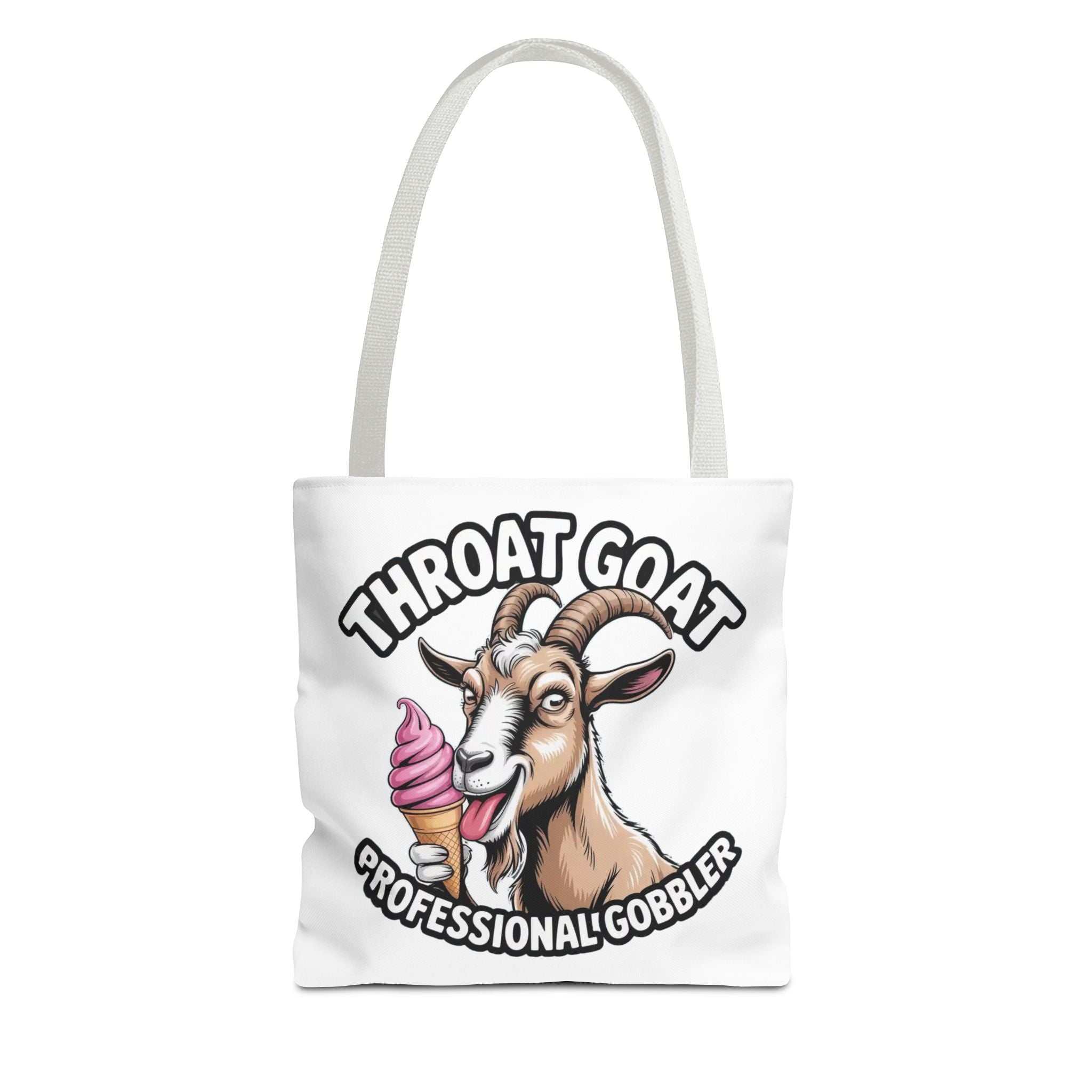Cheeky Professional Gobbler Funny Tote Bag with colorful handles and durable spun polyester fabric
