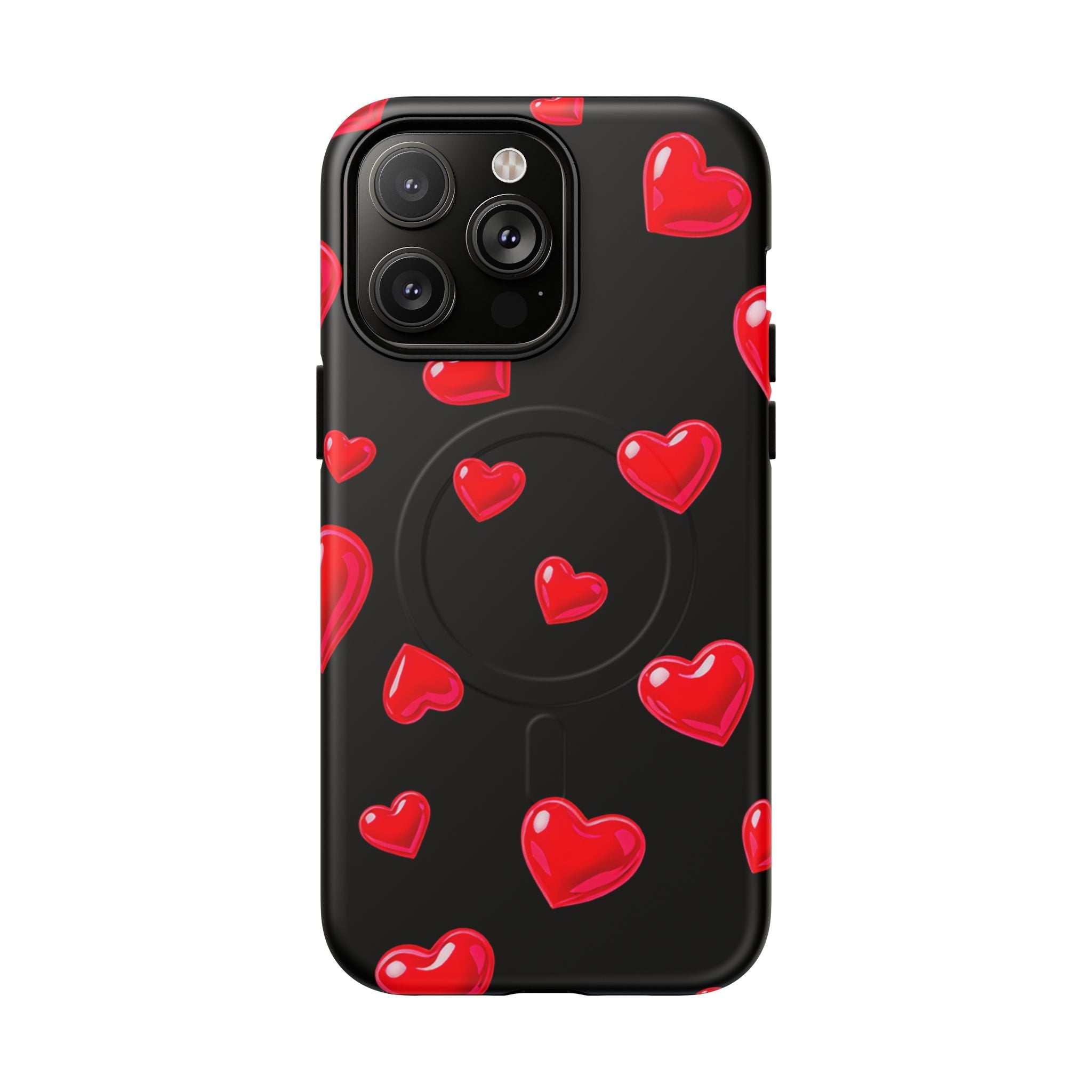 Black Hearts iPhone Magsafe Phone Case