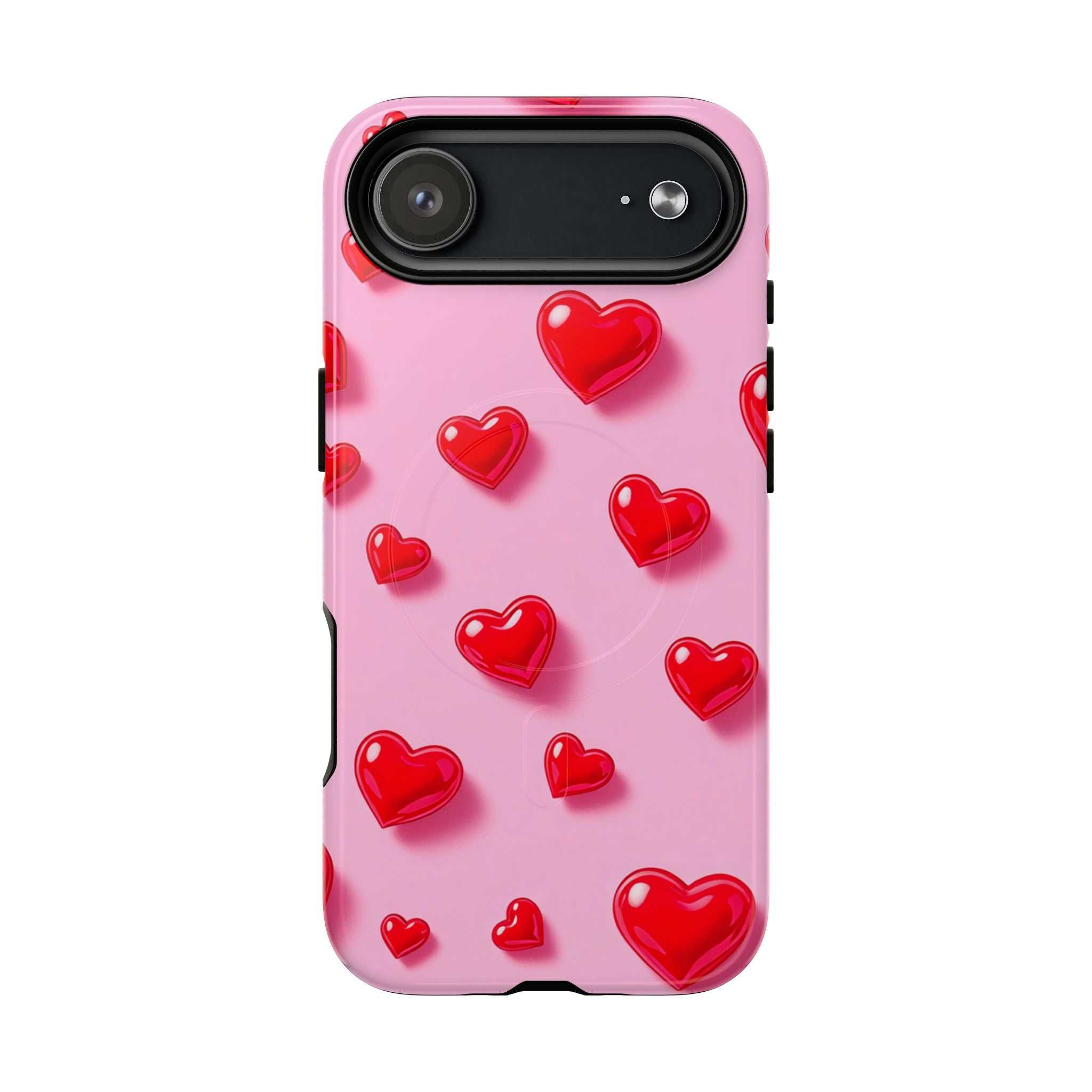 Pink Hearts iPhone Magsafe Phone Case