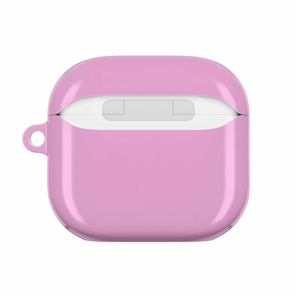 Dusky pink hard shell protective case for AirPods and AirPods Pro with glossy finish and slim design