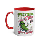Everything Is a Dildo If You’re Brave Enough Mug with bold humorous text on glossy two-tone ceramic cup