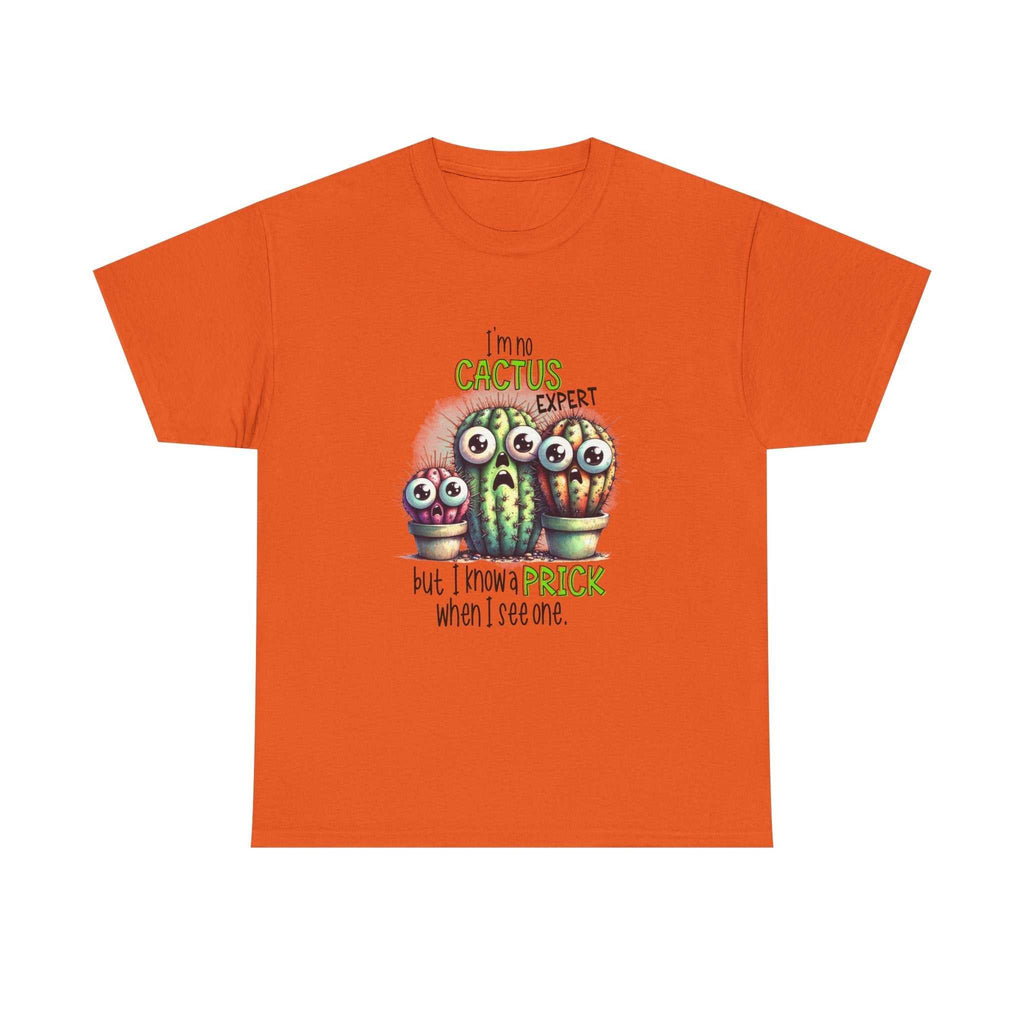 Cactus Expert Fun Graphic T-Shirt with playful cactus design on soft 100% cotton fabric