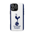 Tottenham FC MagSafe iPhone case with navy and white team colors and crest, dual layer protection and MagSafe compatibility