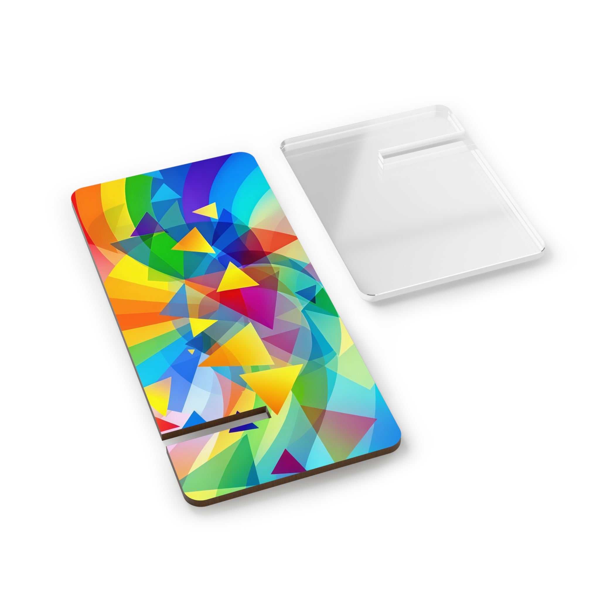 Vibrant Geometric Pride Phone Display Stand