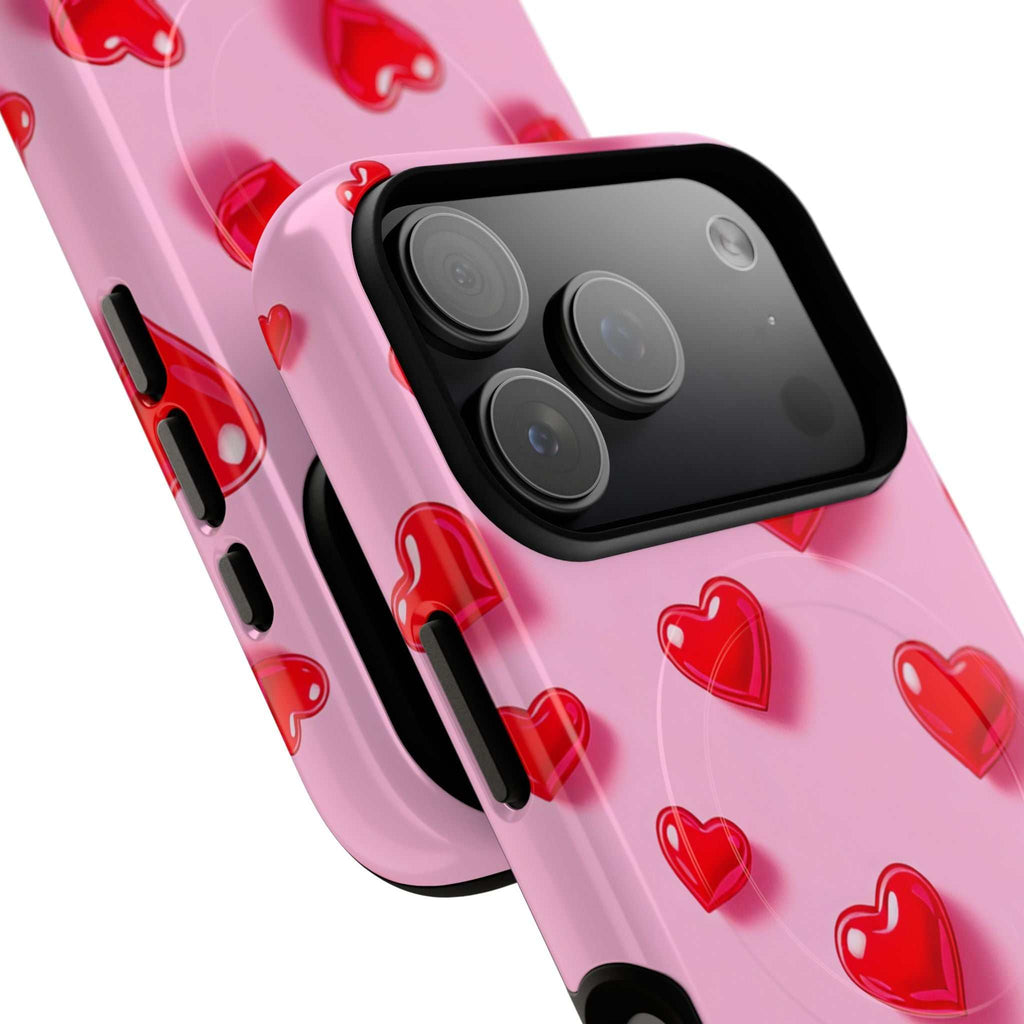 Pink Hearts iPhone Magsafe Phone Case