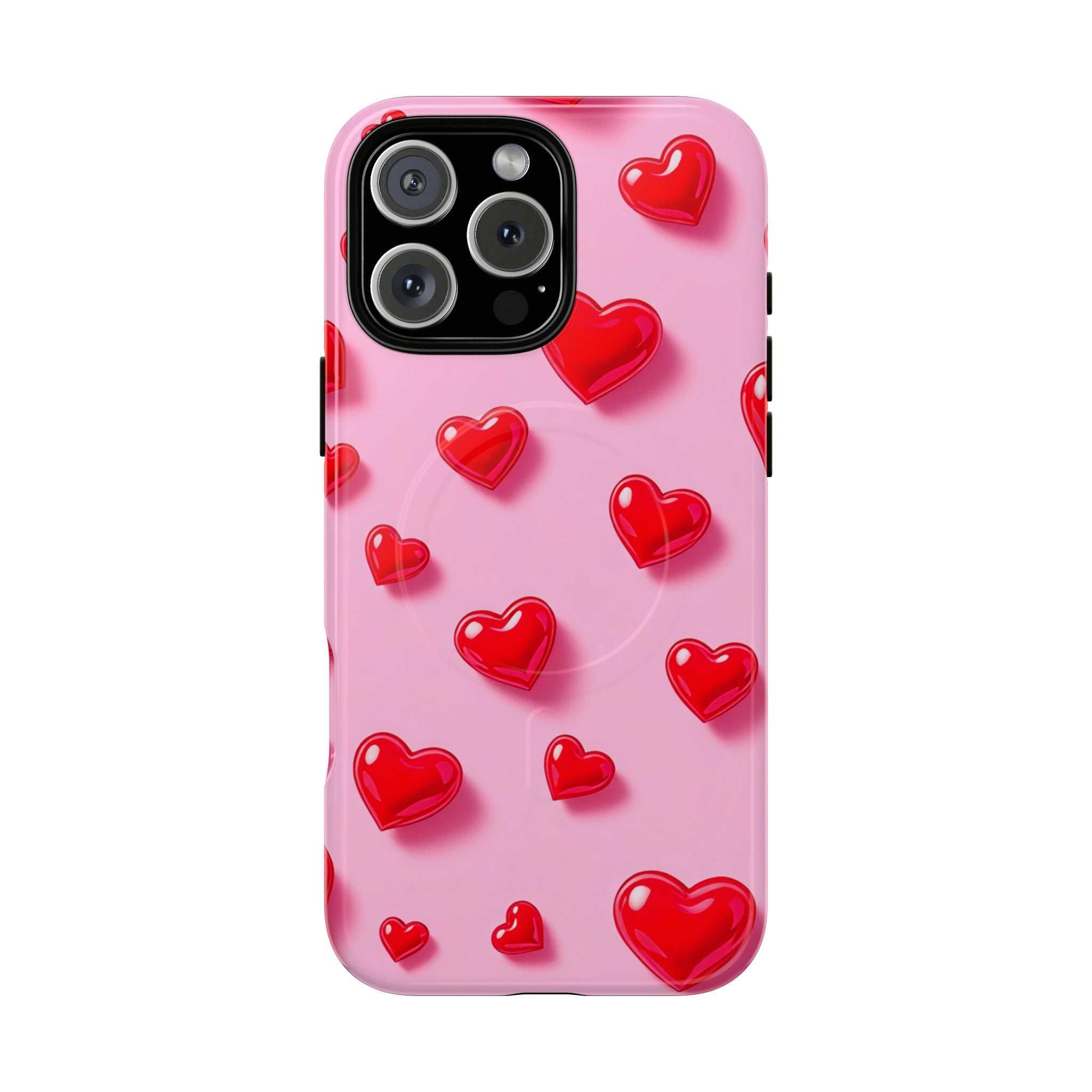 Pink Hearts iPhone Magsafe Phone Case