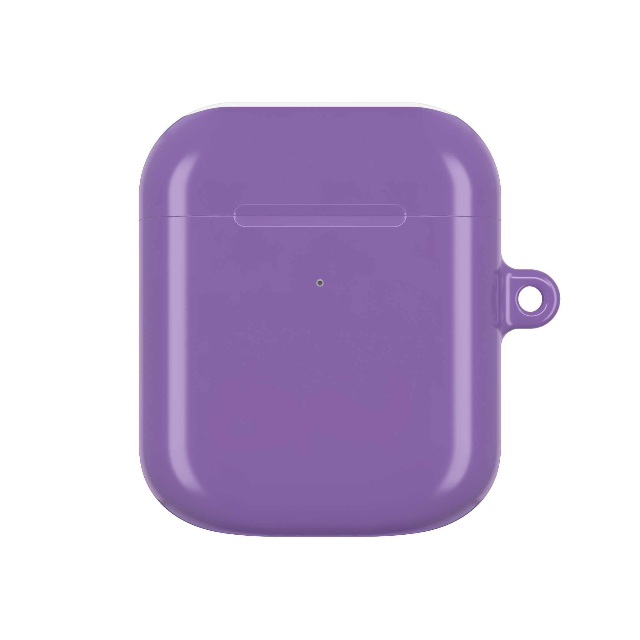 Purple hard shell protective case for AirPods and AirPods Pro with glossy finish and secure fit