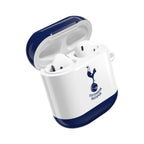 Tottenham FC AirPods protective hard case with cockerel crest and navy white colors