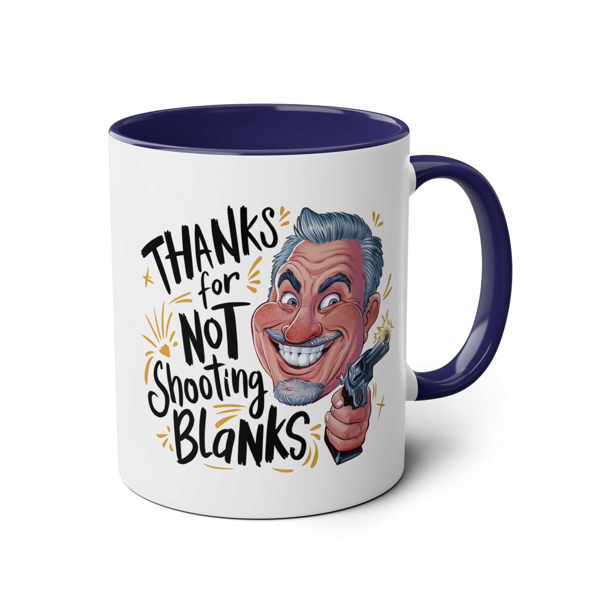 Fun Fathers Day Gift Mug with playful design and humorous text, perfect for dads.