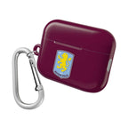 Aston Villa FC AirPods protective hard case in claret with club crest and carabiner clip