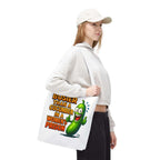 Busier Than a Cucumber Tote Bag with cheeky design and durable spun polyester material