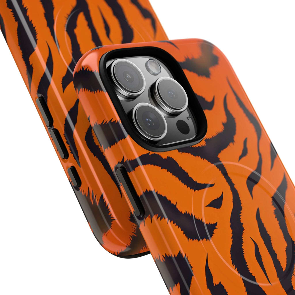 Orange Tiger Print iPhone Magsafe Phone Case